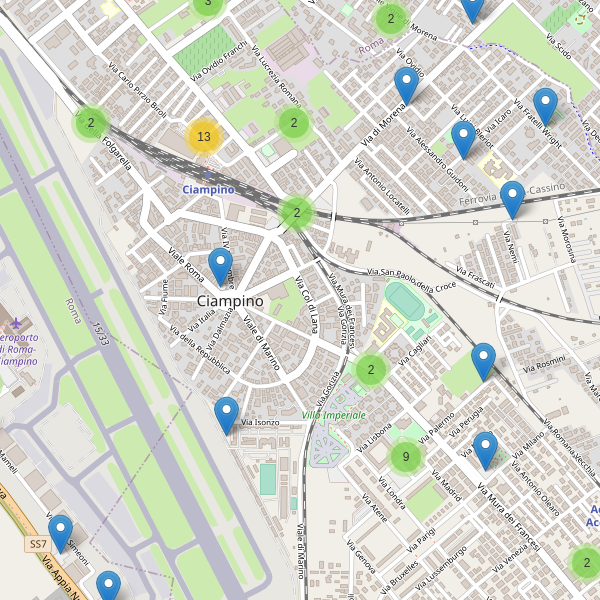 Thumbnail mappa parcheggi di Ciampino