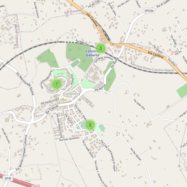 Thumbnail mappa parcheggi di Colonna