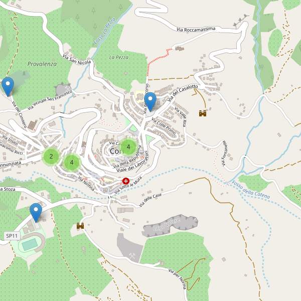 Thumbnail mappa parcheggi di Cori