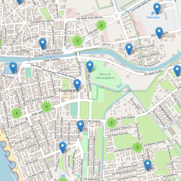 Thumbnail mappa parcheggi di Fiumicino