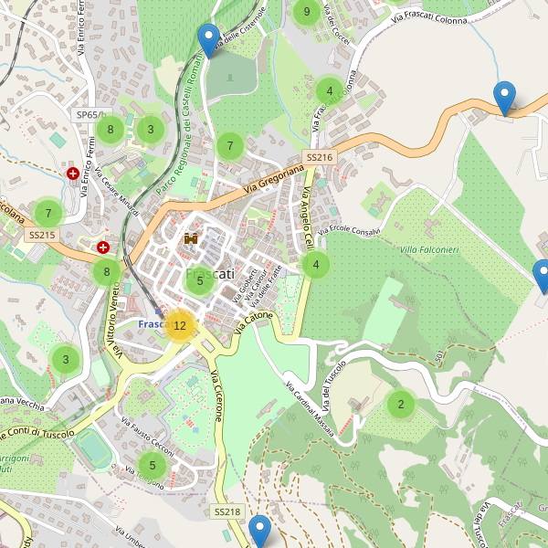 Thumbnail mappa parcheggi di Frascati