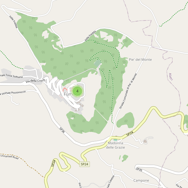 Thumbnail mappa parcheggi di Fumone