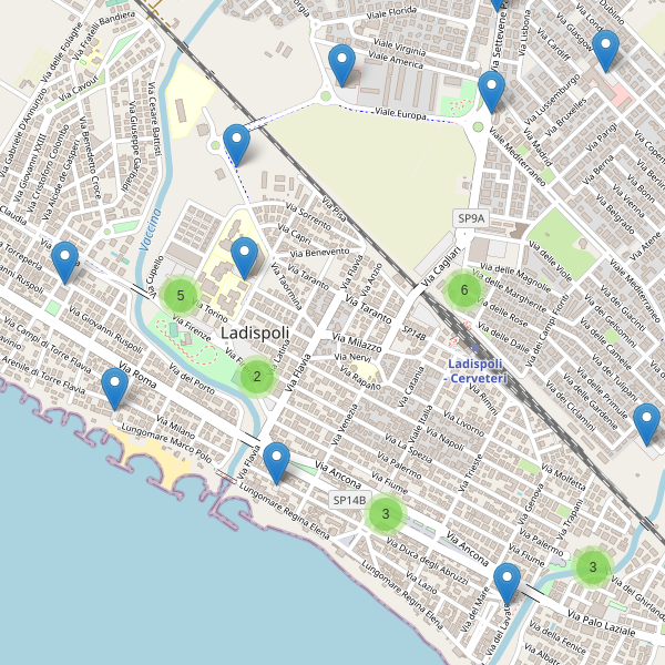 Thumbnail mappa parcheggi di Ladispoli