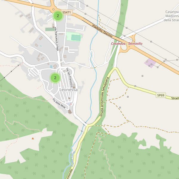 Thumbnail mappa parcheggi di Leonessa
