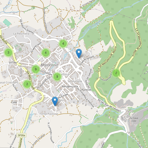Thumbnail mappa parcheggi di Marcellina
