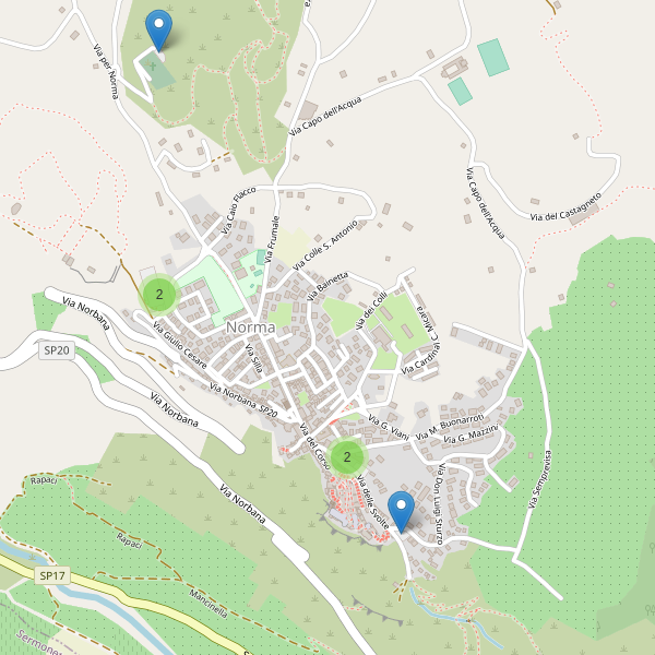 Thumbnail mappa parcheggi di Norma