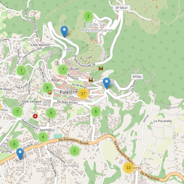 Thumbnail mappa parcheggi di Palestrina