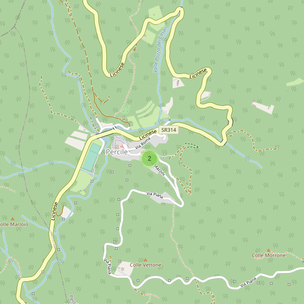 Thumbnail mappa parcheggi di Percile