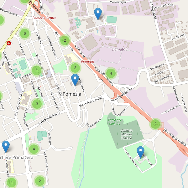 Thumbnail mappa parcheggi di Pomezia