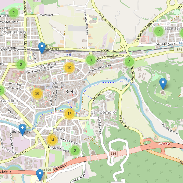 Thumbnail mappa parcheggi di Rieti