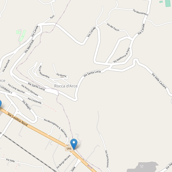 Thumbnail mappa parcheggi di Rocca d'Arce