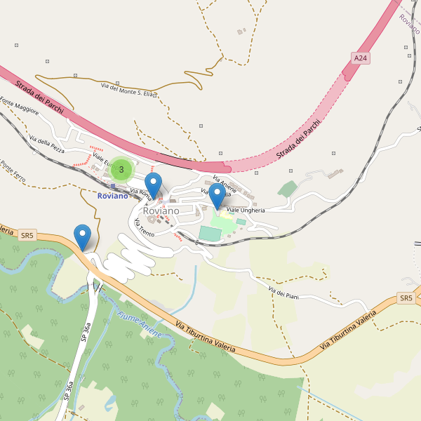 Thumbnail mappa parcheggi di Roviano