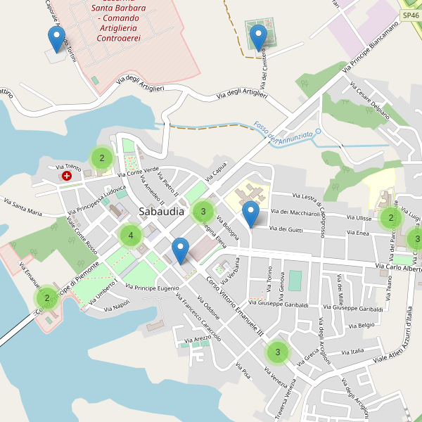 Thumbnail mappa parcheggi di Sabaudia