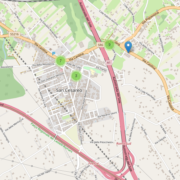 Thumbnail mappa parcheggi di San Cesareo