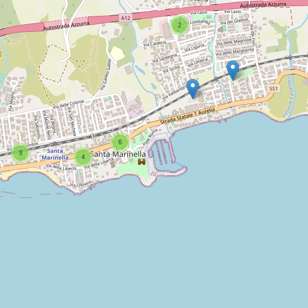 Thumbnail mappa parcheggi di Santa Marinella