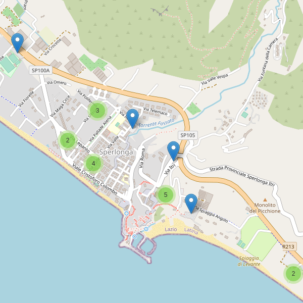 Thumbnail mappa parcheggi di Sperlonga