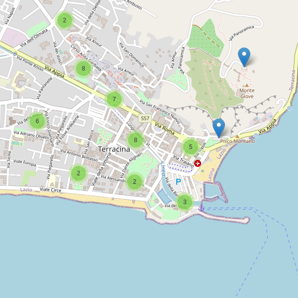 Thumbnail mappa parcheggi di Terracina