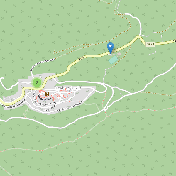 Thumbnail mappa parcheggi di Trevi nel Lazio