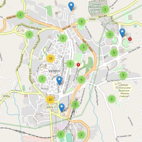 Thumbnail mappa parcheggi di Velletri