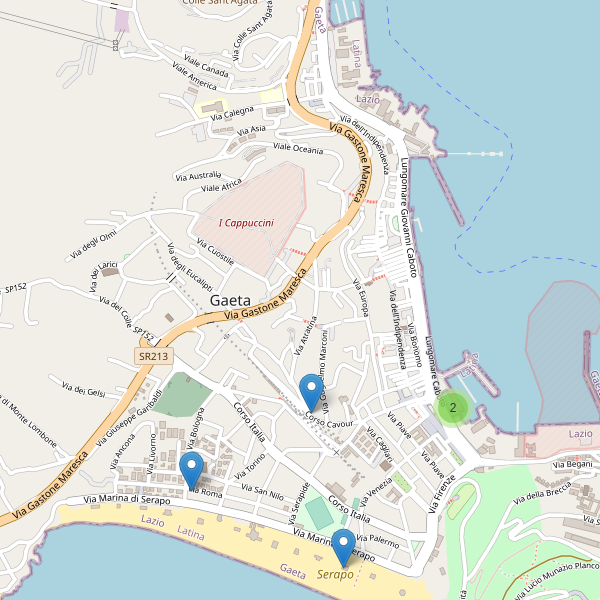 Thumbnail mappa ristoranti di Gaeta