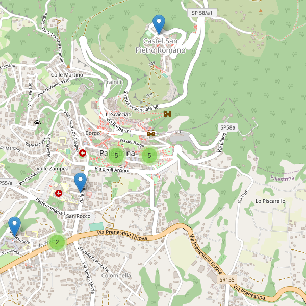 Thumbnail mappa ristoranti di Palestrina