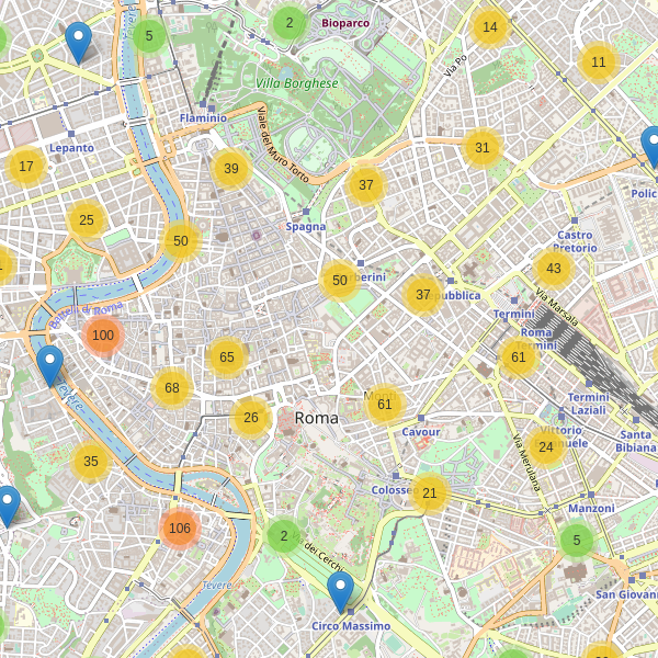 Thumbnail mappa ristoranti di Roma