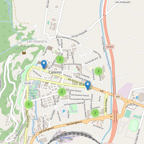 Thumbnail mappa scuole di Cassino