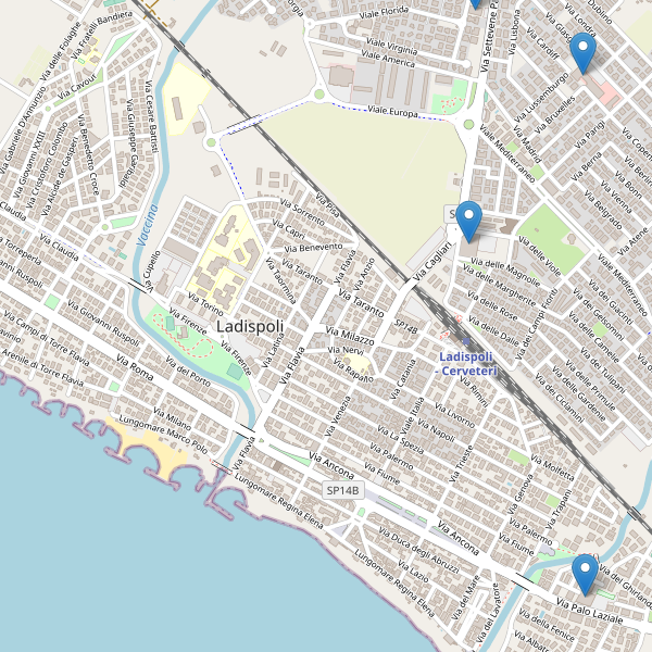 Thumbnail mappa supermercati di Ladispoli