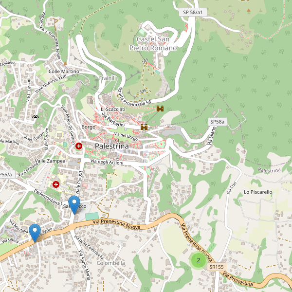 Thumbnail mappa supermercati di Palestrina