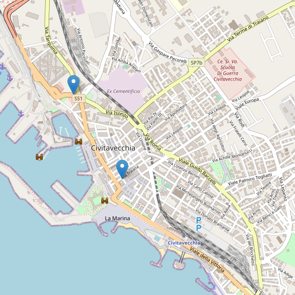 Thumbnail mappa taxi di Civitavecchia