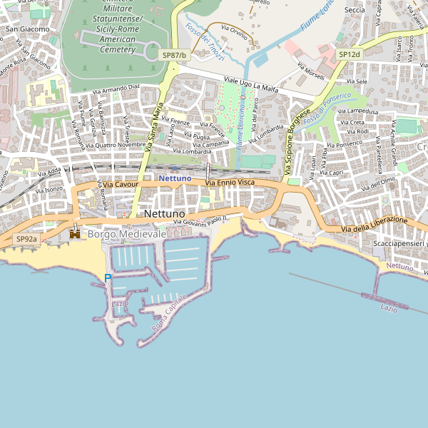 Thumbnail mappa taxi di Nettuno