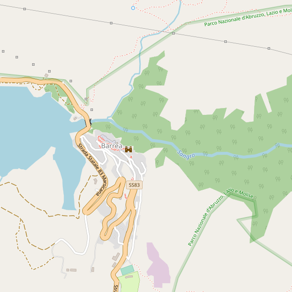 Thumbnail mappa stradale di Barrea