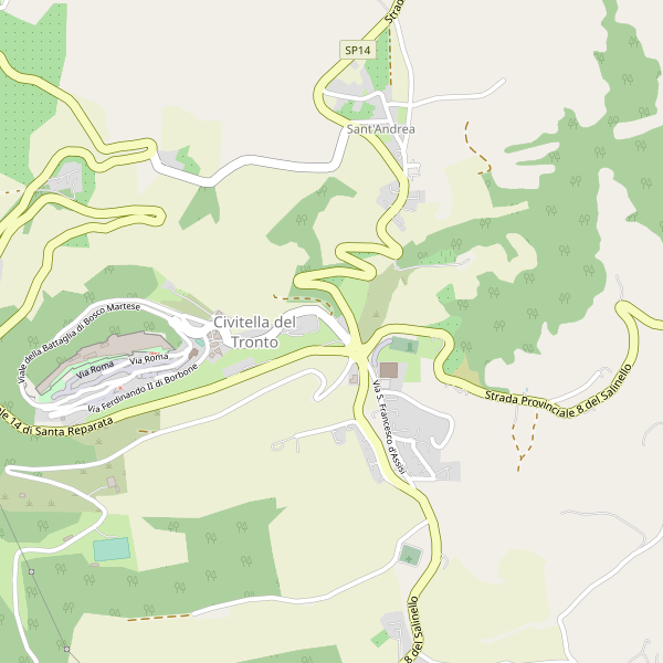 Thumbnail mappa stradale di Civitella del Tronto