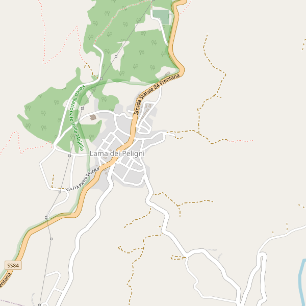 Thumbnail mappa stradale di Lama dei Peligni