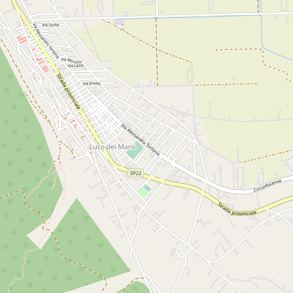 Thumbnail mappa stradale di Luco dei Marsi
