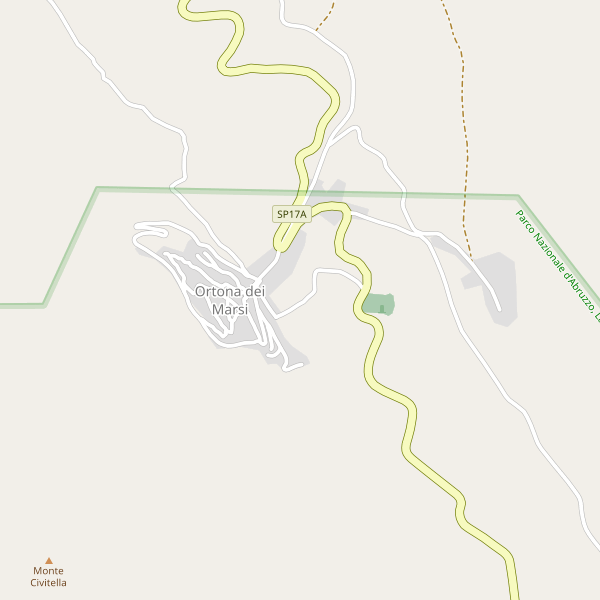Thumbnail mappa stradale di Ortona dei Marsi