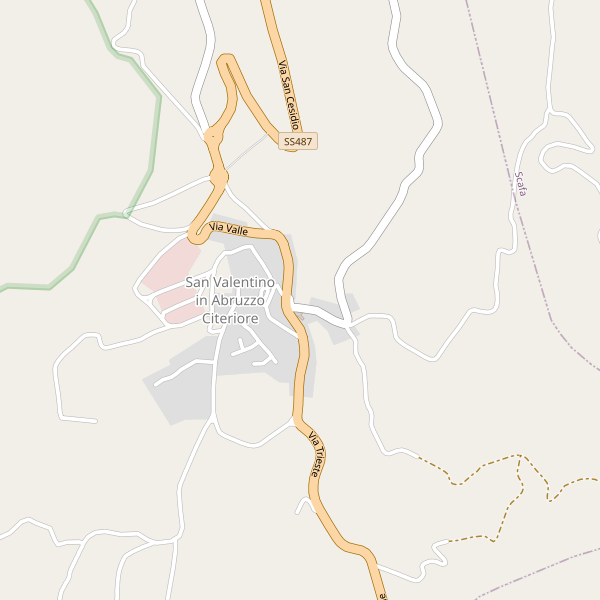 Thumbnail mappa stradale di San Valentino in Abruzzo Citeriore
