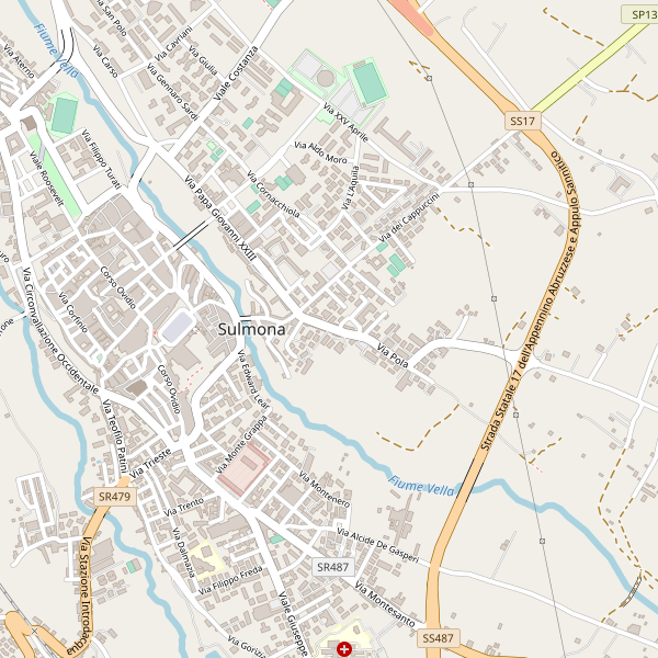 Thumbnail mappa stradale di Sulmona