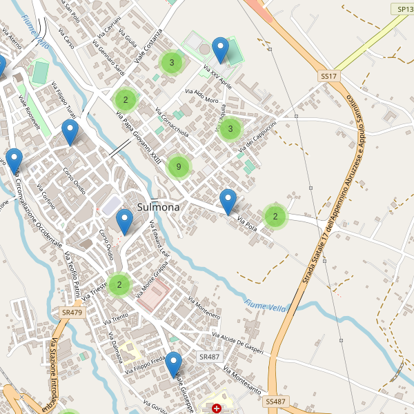Thumbnail mappa parcheggi di Sulmona