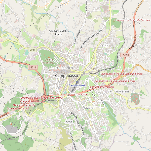 Thumbnail mappa stradale di Campobasso
