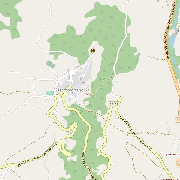 Thumbnail mappa stradale di Castropignano