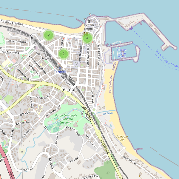 Thumbnail mappa hotel di Termoli