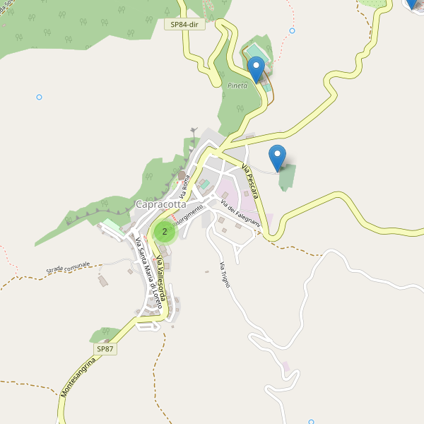 Thumbnail mappa parcheggi di Capracotta