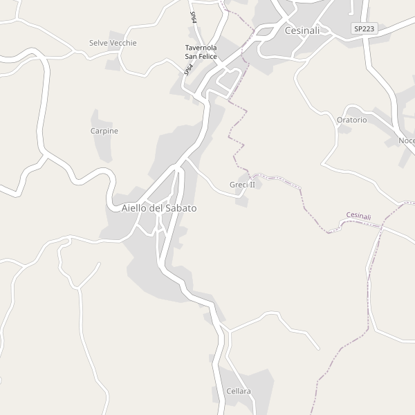Thumbnail mappa stradale di Aiello del Sabato