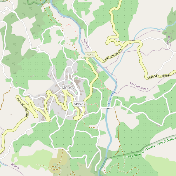 Thumbnail mappa stradale di Alfano