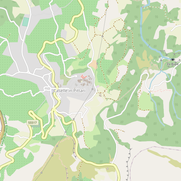 Thumbnail mappa stradale di Caselle in Pittari