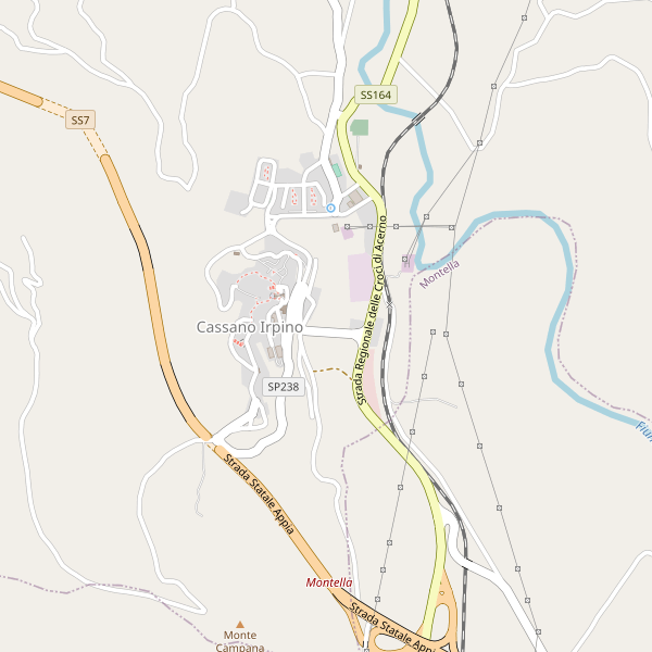 Thumbnail mappa stradale di Cassano Irpino