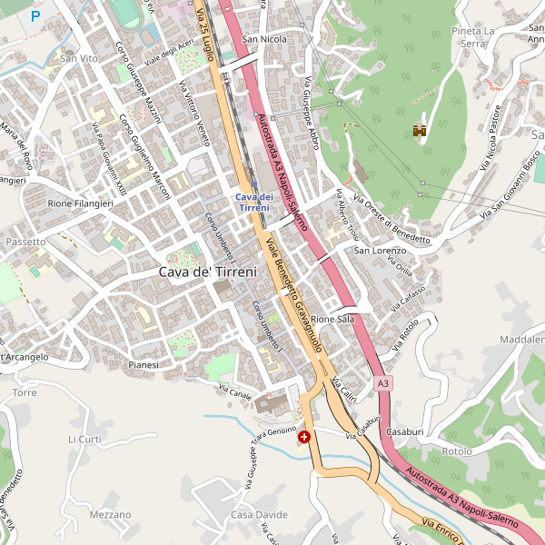 Thumbnail mappa stradale di Cava de' Tirreni