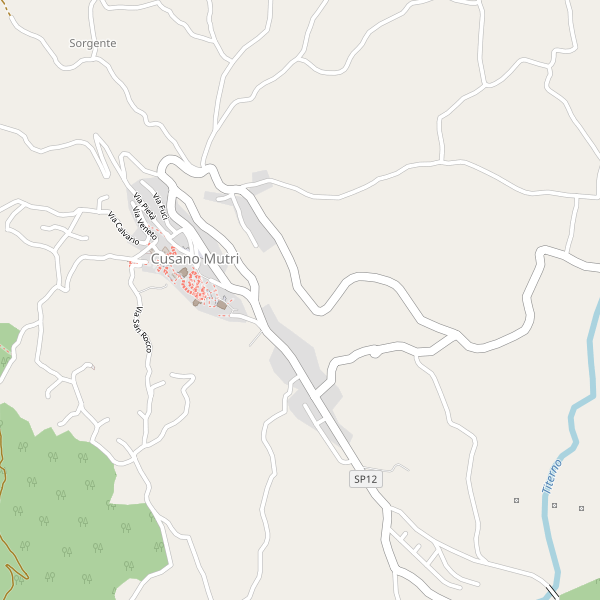 Thumbnail mappa stradale di Cusano Mutri