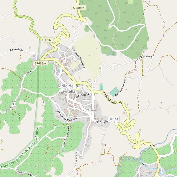 Thumbnail mappa stradale di Moio della Civitella